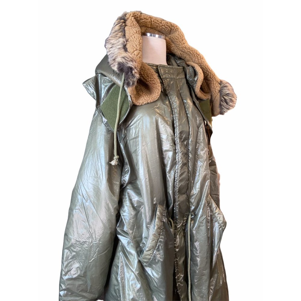 Yeezy Season 5 Long Sleeve Green Hooded Parka L - Picture 7 of 15